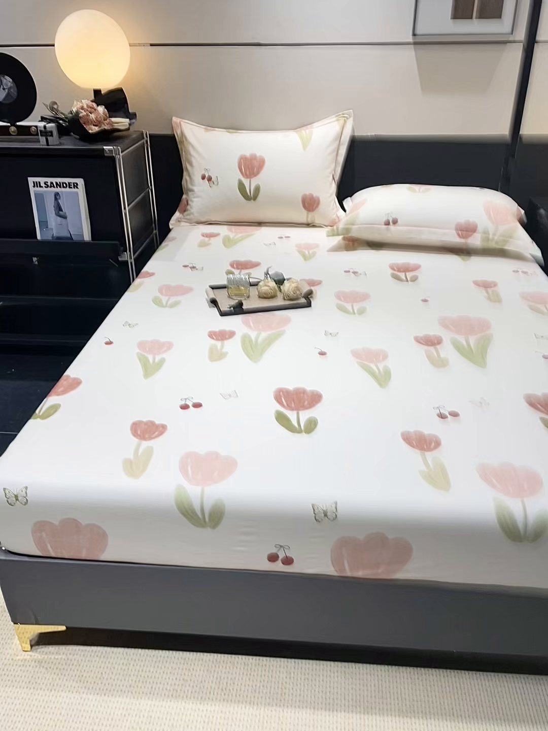 91家纺网 家纺一手货源 找家纺 金盛纺 2025新款全棉纯棉加厚磨毛印花单品床笠 床笠单件 蝴蝶千颂