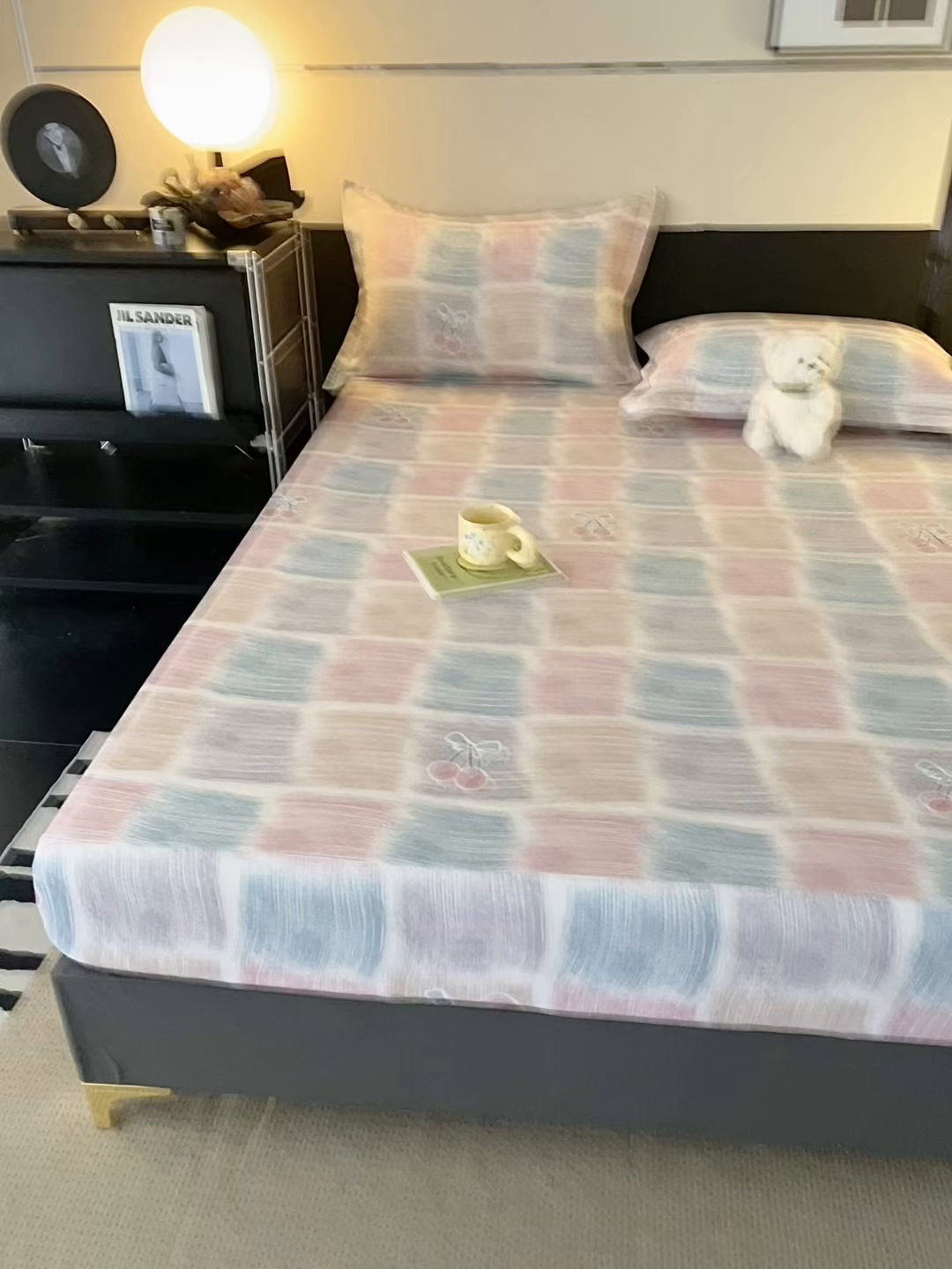 91家纺网 家纺一手货源 找家纺 金盛纺 2025新款全棉纯棉加厚磨毛印花单品床笠 床笠单件 樱为你