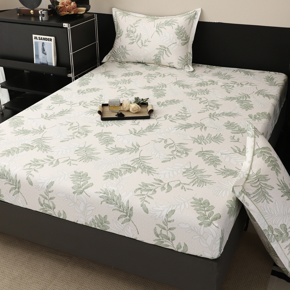 91家纺网 家纺一手货源 找家纺 金盛纺 2025新款全棉纯棉加厚磨毛印花单品床笠 床笠单件 风和日暖