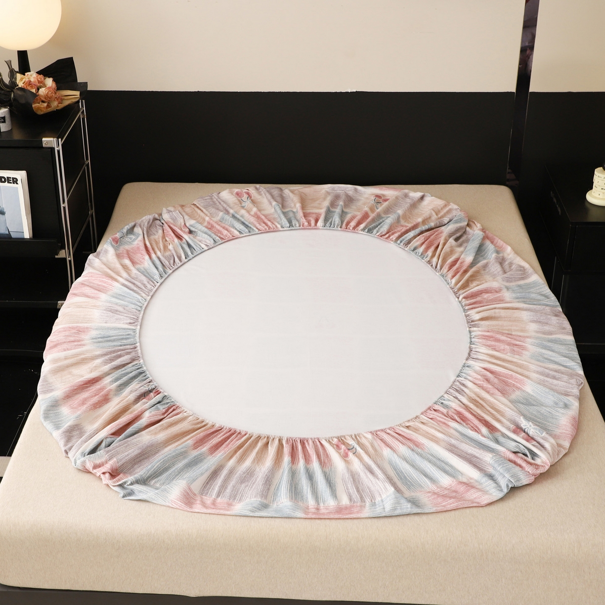 91家纺网 家纺一手货源 找家纺 金盛纺 2025新款全棉纯棉加厚磨毛印花单品床笠 床笠单件 樱为你