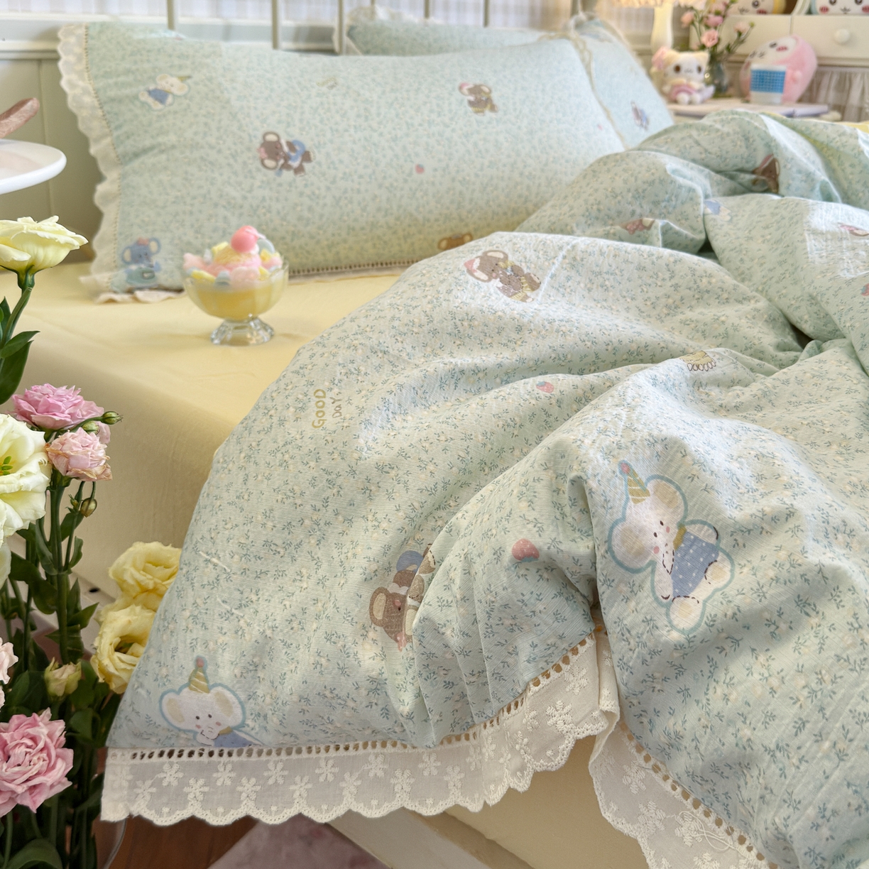 初念 2025新款1云感双层纱四件套-梦华 梦华-少女象