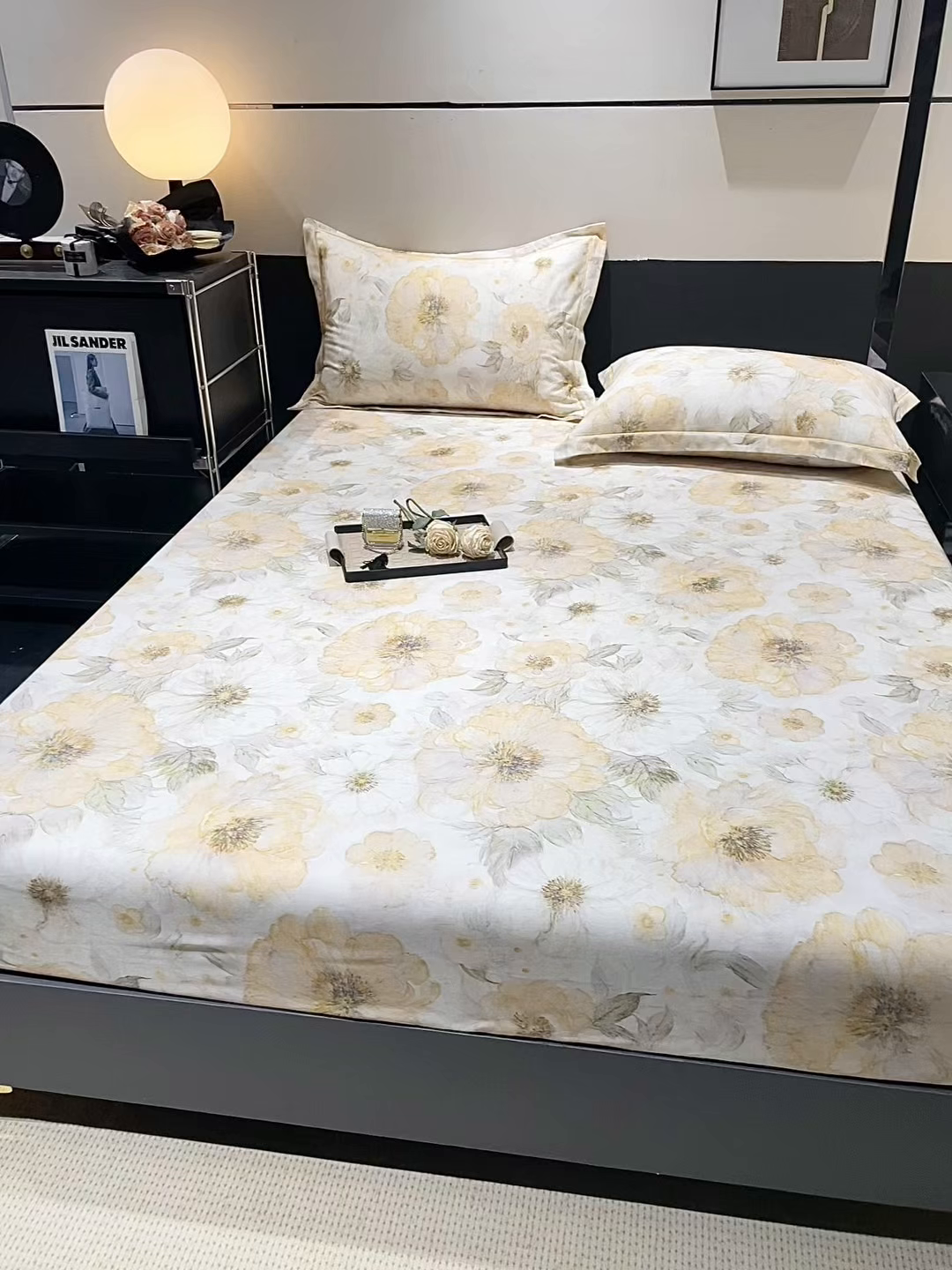 91家纺网 家纺一手货源 找家纺 金盛纺 2025新款全棉纯棉加厚磨毛印花单品床笠 床笠单件 豆蔻年华