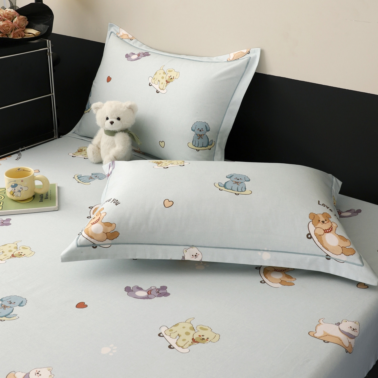 91家纺网 家纺一手货源 找家纺 金盛纺 2025新款全棉纯棉加厚磨毛印花单品床笠 床笠单件 恩佑