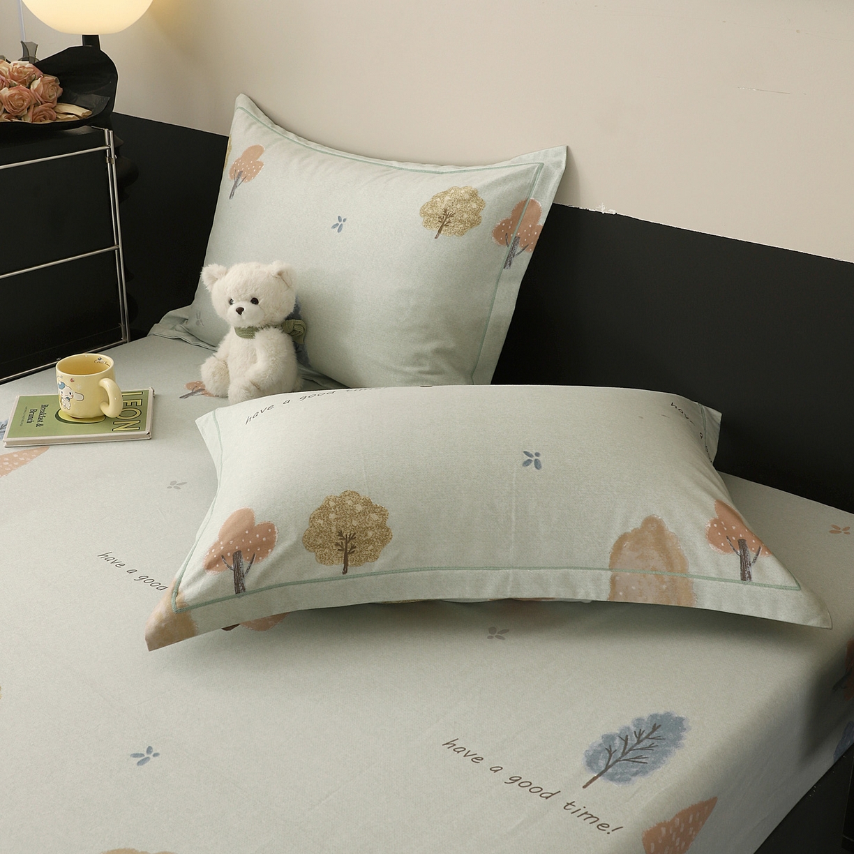 91家纺网 家纺一手货源 找家纺 金盛纺 2025新款全棉纯棉加厚磨毛印花单品床笠 床笠单件 柏林少女