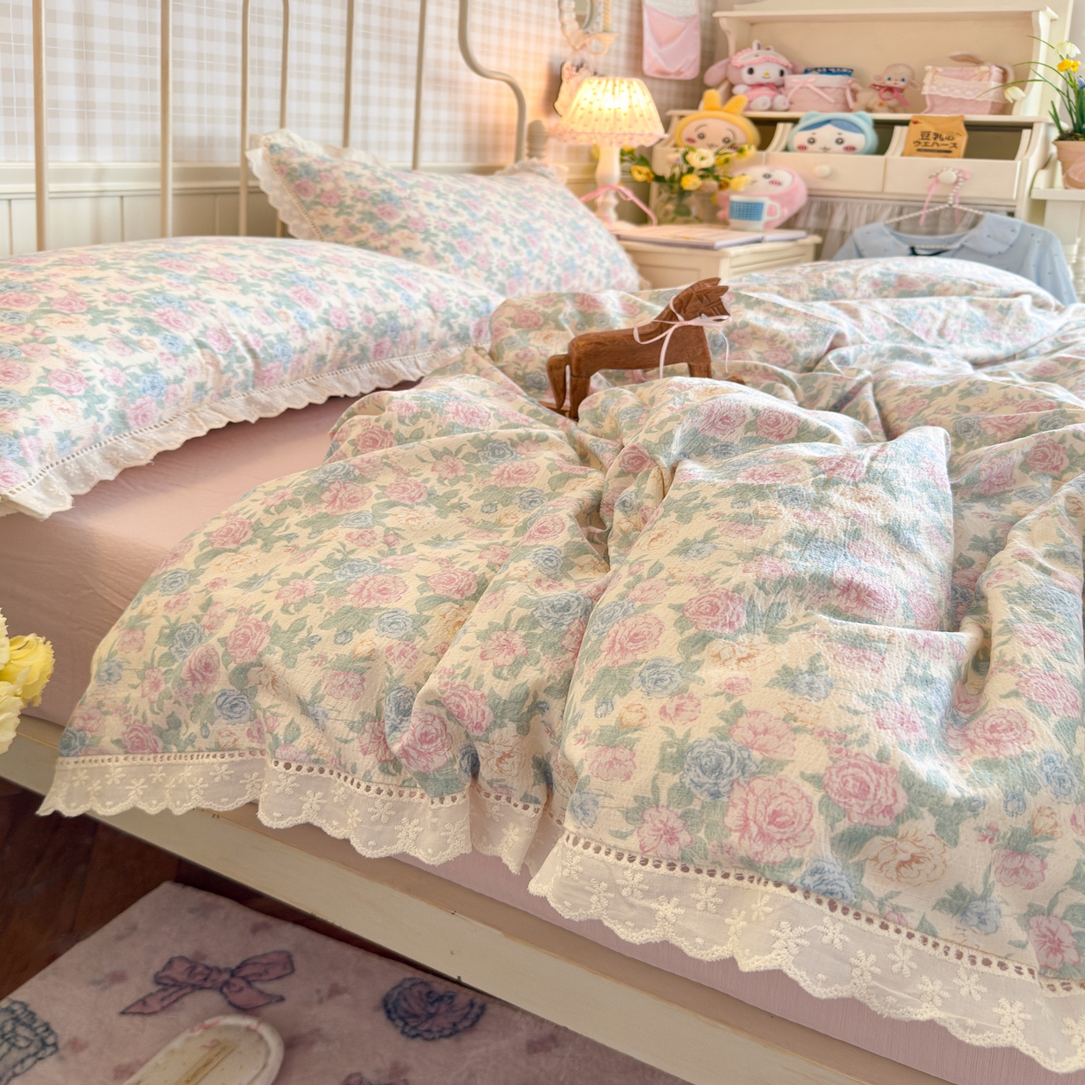 初念 2025新款1云感双层纱四件套-梦华 梦华-童话星岛