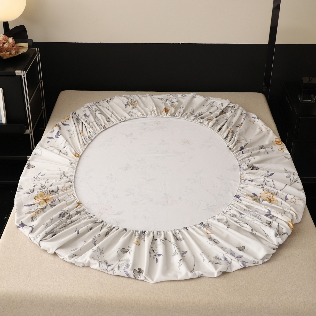 91家纺网 家纺一手货源 找家纺 金盛纺 2025新款全棉纯棉加厚磨毛印花单品床笠 床笠单件 硕朵