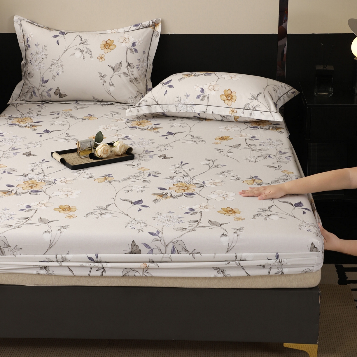 91家纺网 家纺一手货源 找家纺 金盛纺 2025新款全棉纯棉加厚磨毛印花单品床笠 床笠单件 硕朵