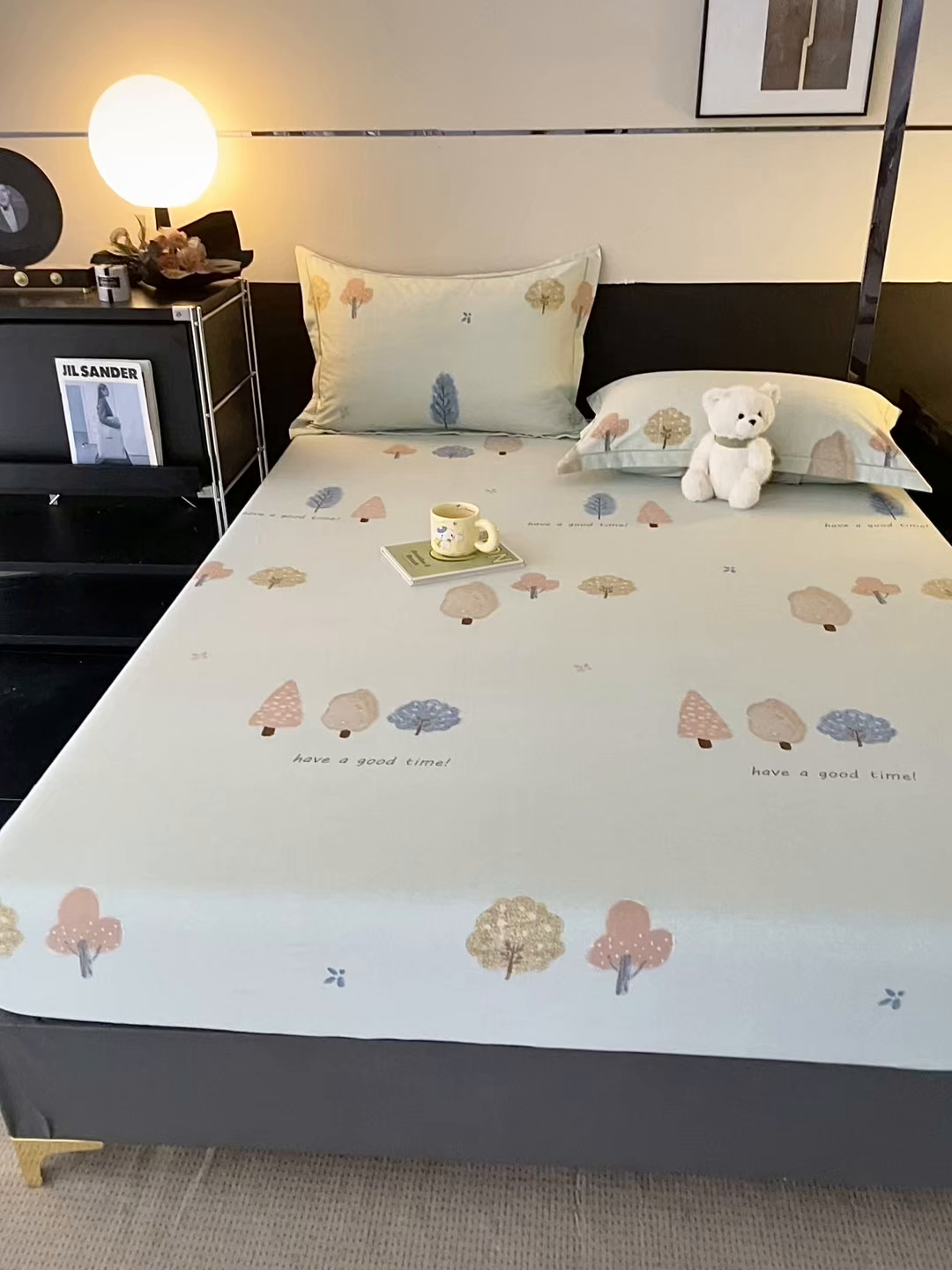 91家纺网 家纺一手货源 找家纺 金盛纺 2025新款全棉纯棉加厚磨毛印花单品床笠 床笠单件 柏林少女