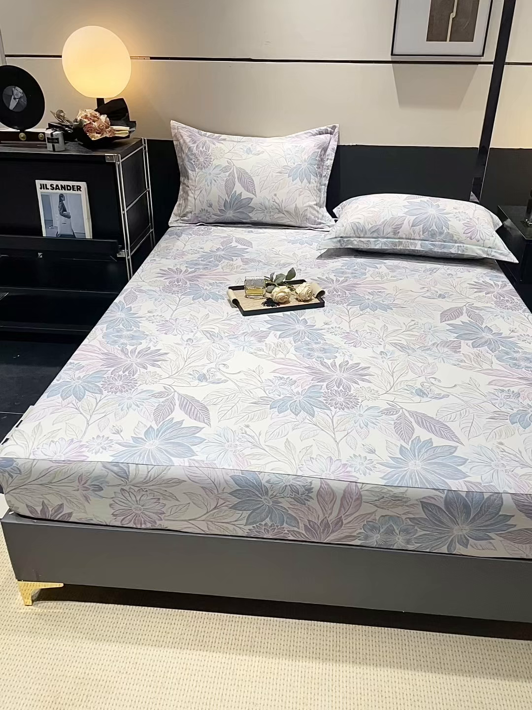 91家纺网 家纺一手货源 找家纺 金盛纺 2025新款全棉纯棉加厚磨毛印花单品床笠 床笠单件 禾风里