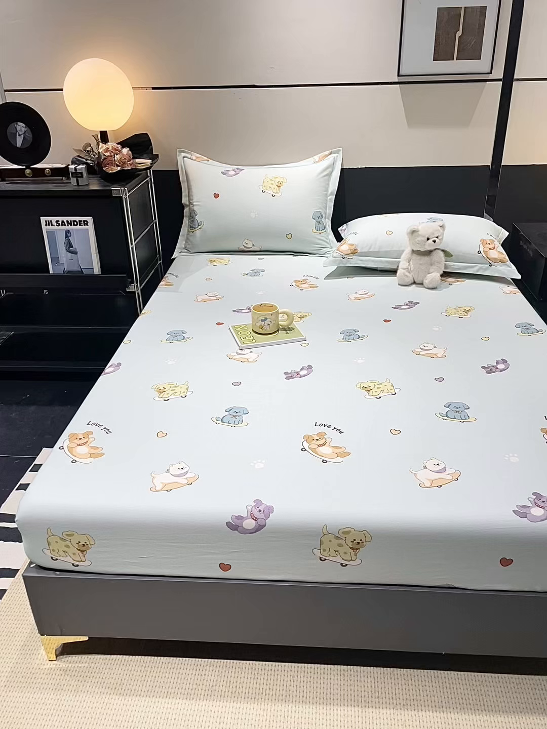 91家纺网 家纺一手货源 找家纺 金盛纺 2025新款全棉纯棉加厚磨毛印花单品床笠 床笠单件 恩佑