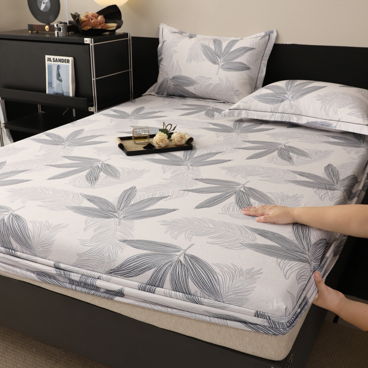 金盛纺 2025新款全棉纯棉加厚磨毛印花单品床笠 床笠单件 暮云春