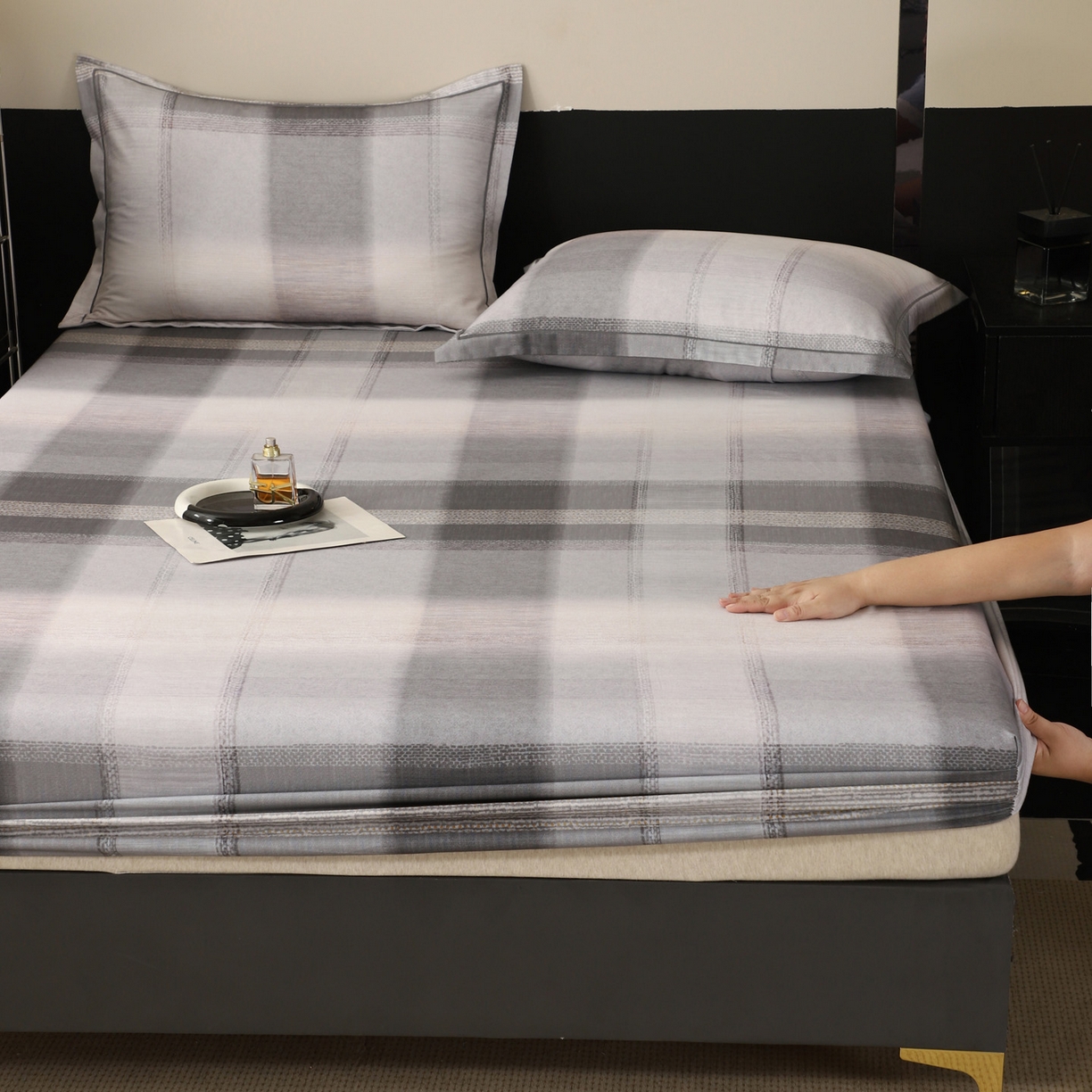 91家纺网 家纺一手货源 找家纺 金盛纺 2025新款全棉纯棉加厚磨毛印花单品床笠 床笠单件 轻织漫冬