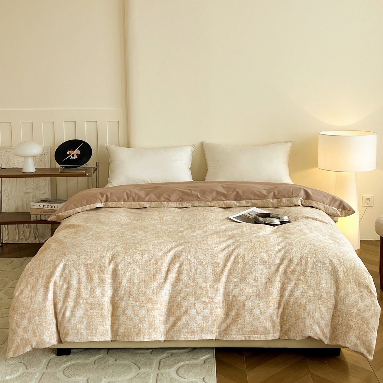 91家纺网 家纺一手货源 找家纺 （总）盛馨家纺 2025新款秋冬百分百全棉纯棉磨毛单双人被套单被套被套单件