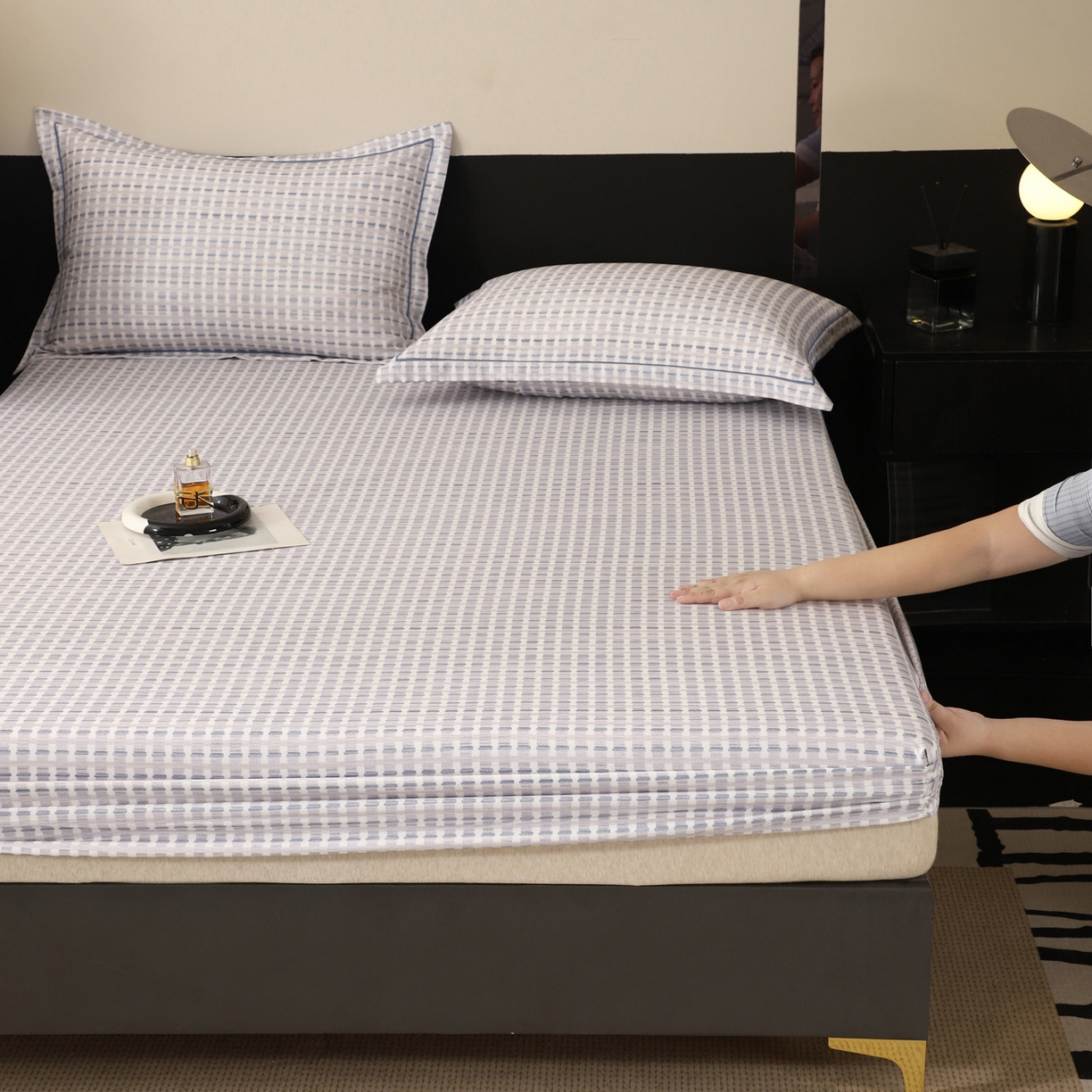 91家纺网 家纺一手货源 找家纺 金盛纺 2025新款全棉纯棉加厚磨毛印花单品床笠 床笠单件 锦知