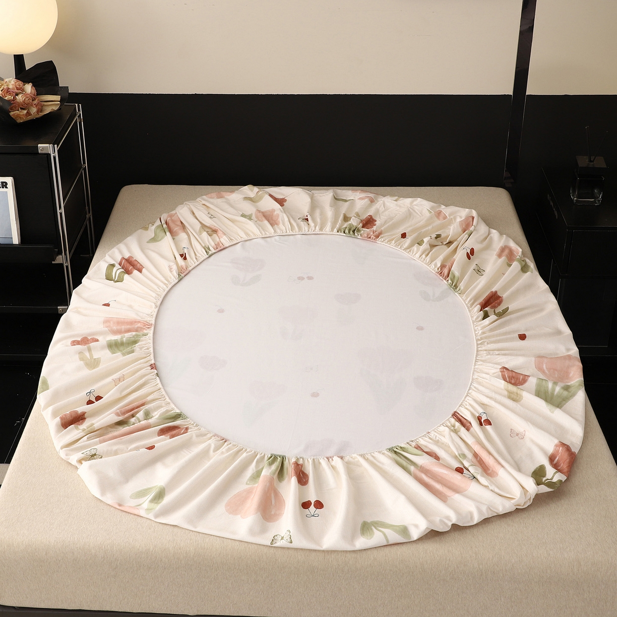 91家纺网 家纺一手货源 找家纺 金盛纺 2025新款全棉纯棉加厚磨毛印花单品床笠 床笠单件 蝴蝶千颂