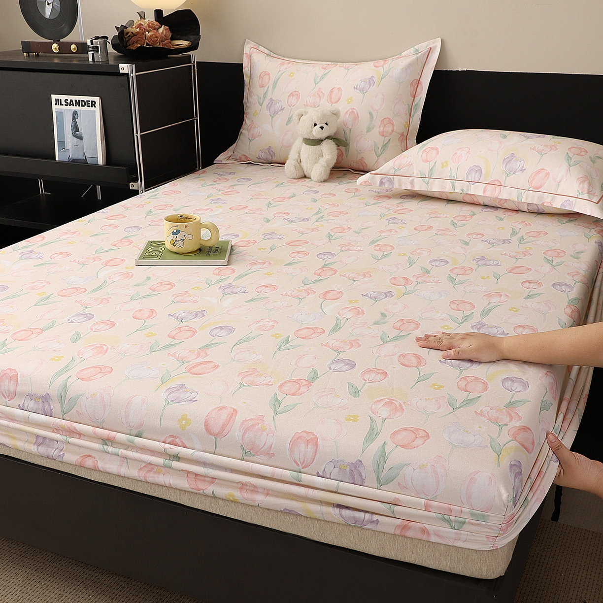 91家纺网 家纺一手货源 找家纺 （总）金盛纺 2025新款全棉纯棉加厚磨毛印花单品床笠 床笠单件