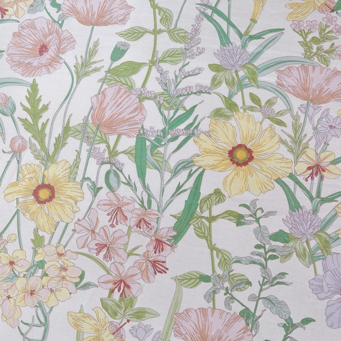 91家纺网 家纺一手货源 找家纺 益利多 2025新款全棉碎花纯棉卡通夹棉床裙单床裙三件套 清风佳人