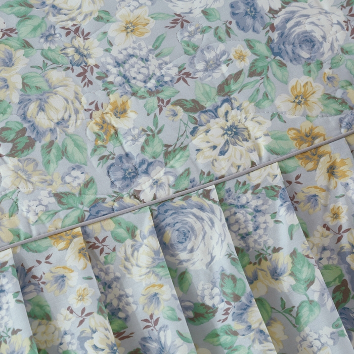 91家纺网 家纺一手货源 找家纺 （总）益利多 2025新款全棉碎花纯棉卡通夹棉床裙单床裙三件套