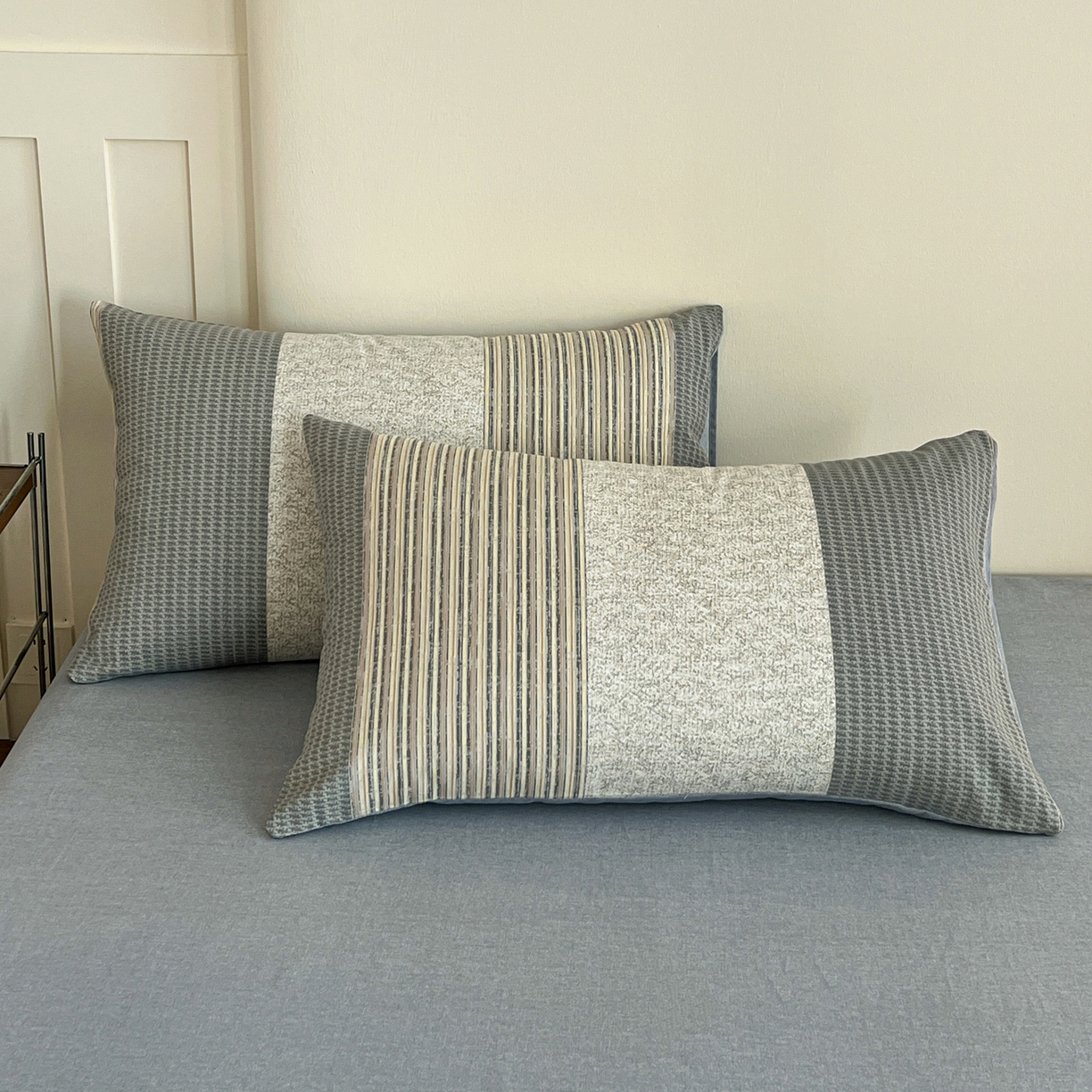 盛馨家纺 2025新款秋冬百分百全棉纯棉磨毛单枕套枕套单件 布鲁斯-灰