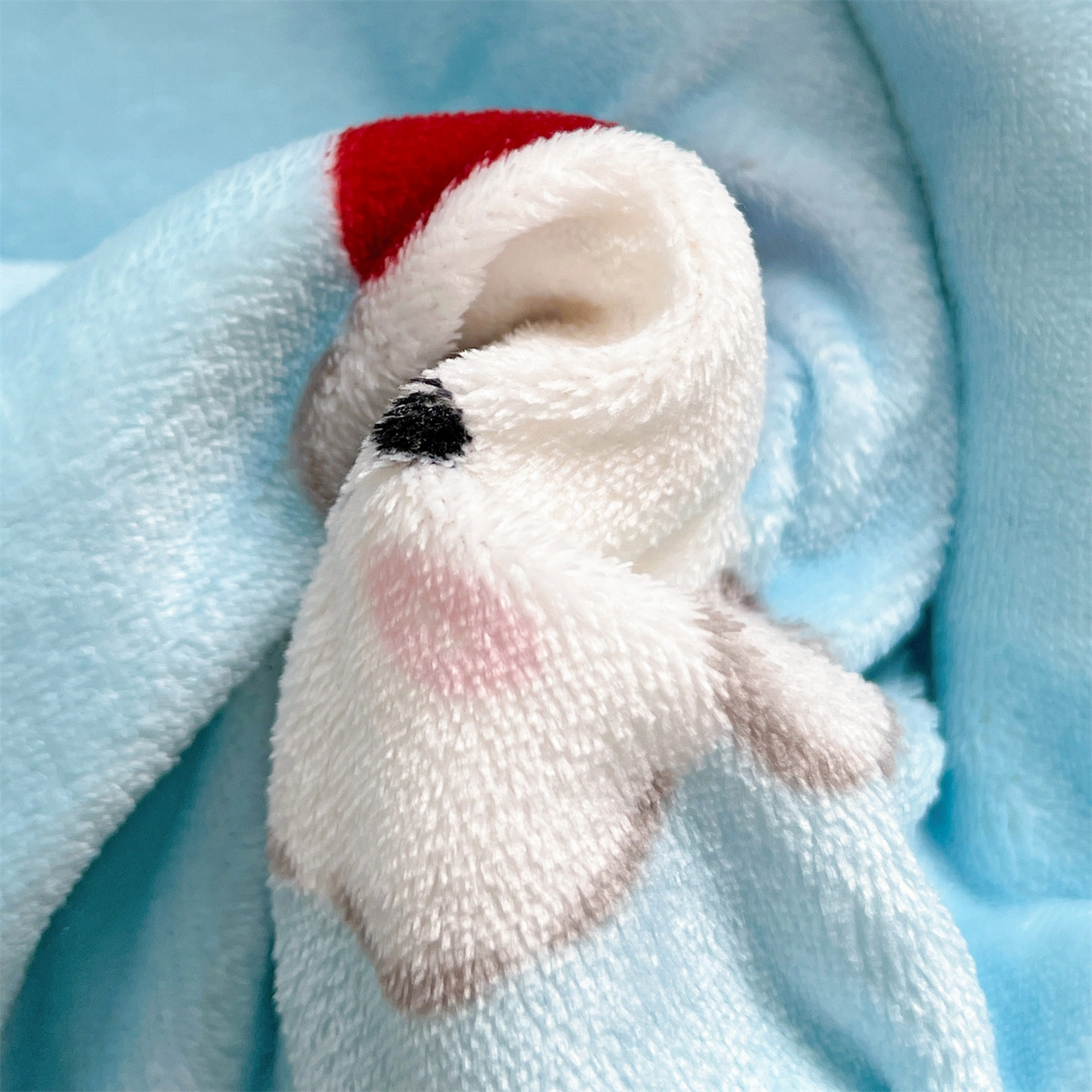 91家纺网 家纺一手货源 找家纺 名兮 2025新款秋冬高克重牛奶绒羊羔绒多功能盖毯 毛毯-小红帽