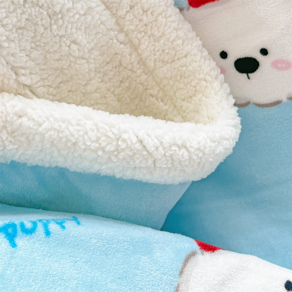 91家纺网 家纺一手货源 找家纺 名兮 2025新款秋冬高克重牛奶绒羊羔绒多功能盖毯 毛毯-小红帽