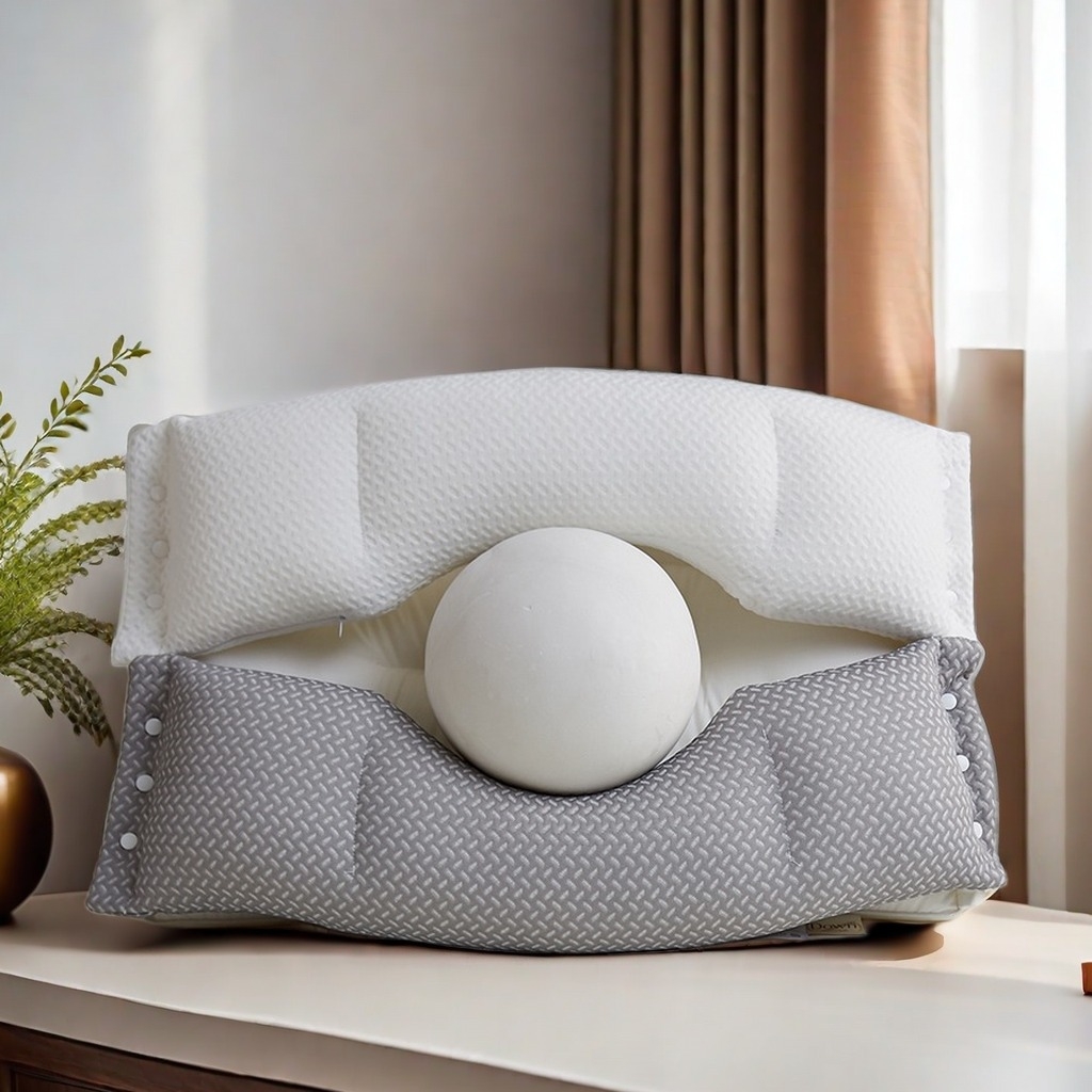 91家纺网 家纺一手货源 找家纺 （总）锦鲤枕芯 2025新款护颈椎枕头三合一分区牵引护颈枕芯