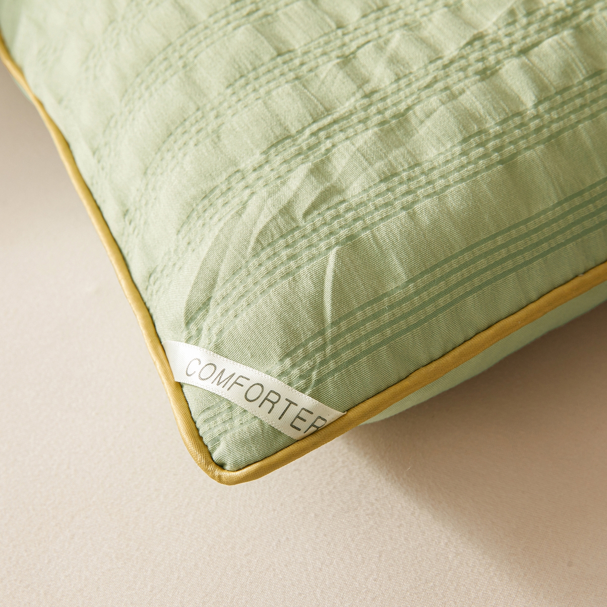 91家纺网 家纺一手货源 找家纺 合纵跨境工厂 2025秋冬新款7A抗菌A类大豆被子被芯跨境外贸一件代发亚马逊希音包过核价-双喷提花泡泡棉大豆被 仙踪绿