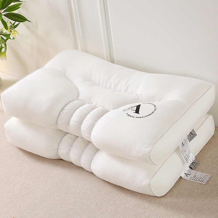 91家纺网 家纺一手货源 找家纺 （总）锦鲤枕芯 2025新款褶皱酒店枕芯护颈枕头48*74cm