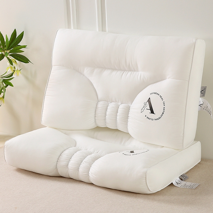 91家纺网 家纺一手货源 找家纺 （总）锦鲤枕芯 2025新款褶皱酒店枕芯护颈枕头48*74cm