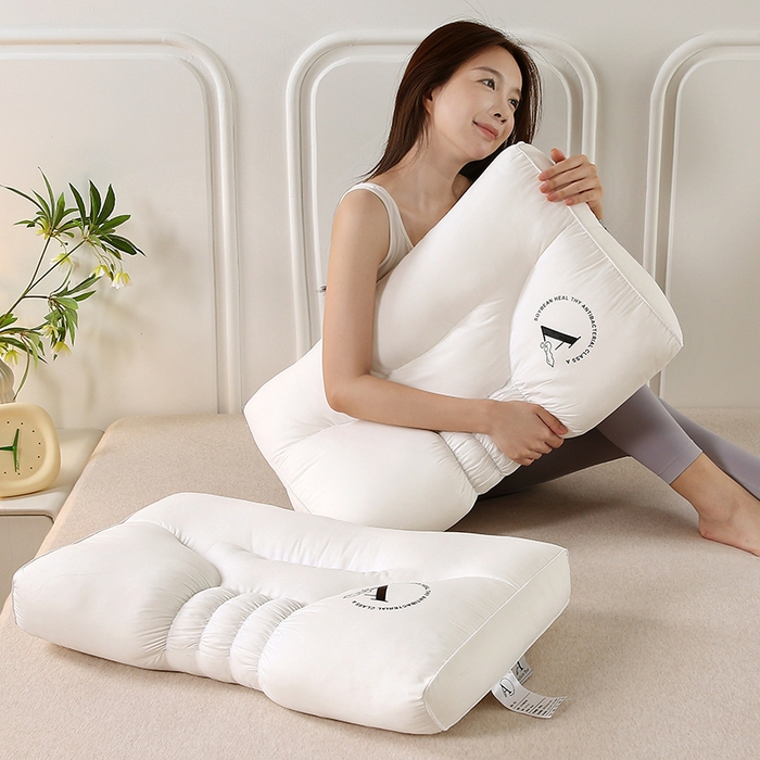 91家纺网 家纺一手货源 找家纺 （总）锦鲤枕芯 2025新款褶皱酒店枕芯护颈枕头48*74cm