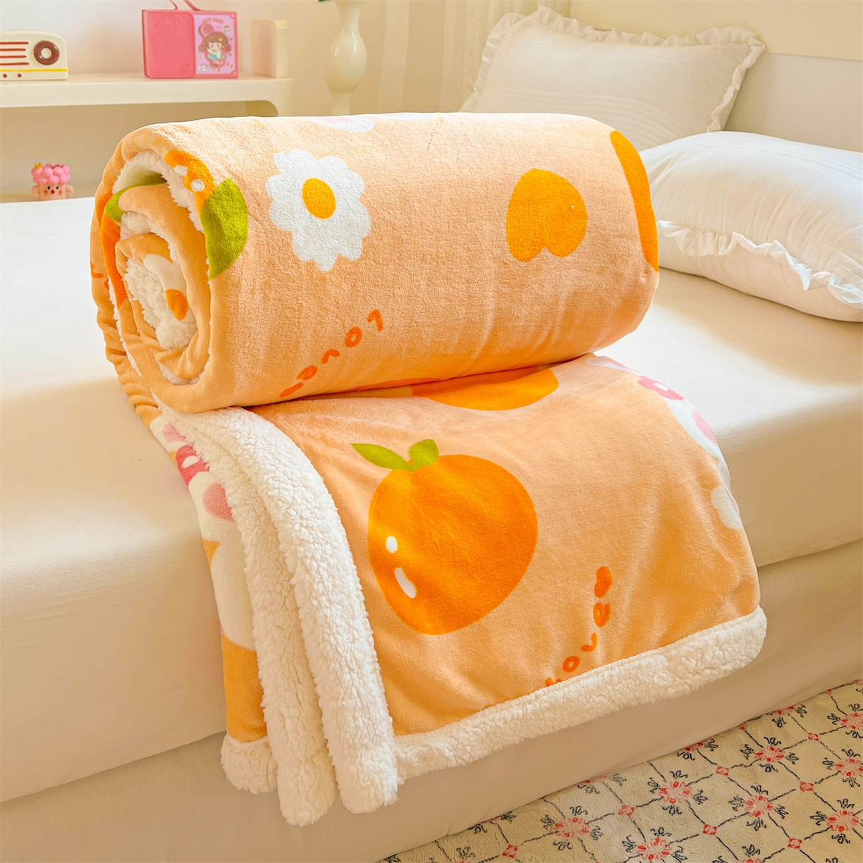 91家纺网 家纺一手货源 找家纺 （总）名兮 2025新款秋冬高克重牛奶绒羊羔绒多功能盖毯