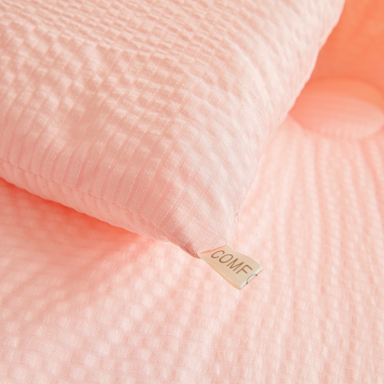 91家纺网 家纺一手货源 找家纺 合纵跨境工厂 2025秋冬新款7A抗菌A类大豆纤维被子被芯跨境外贸一件代发亚马逊希音包过核价-提花皱皱纱大豆纤维被 蜜桃粉