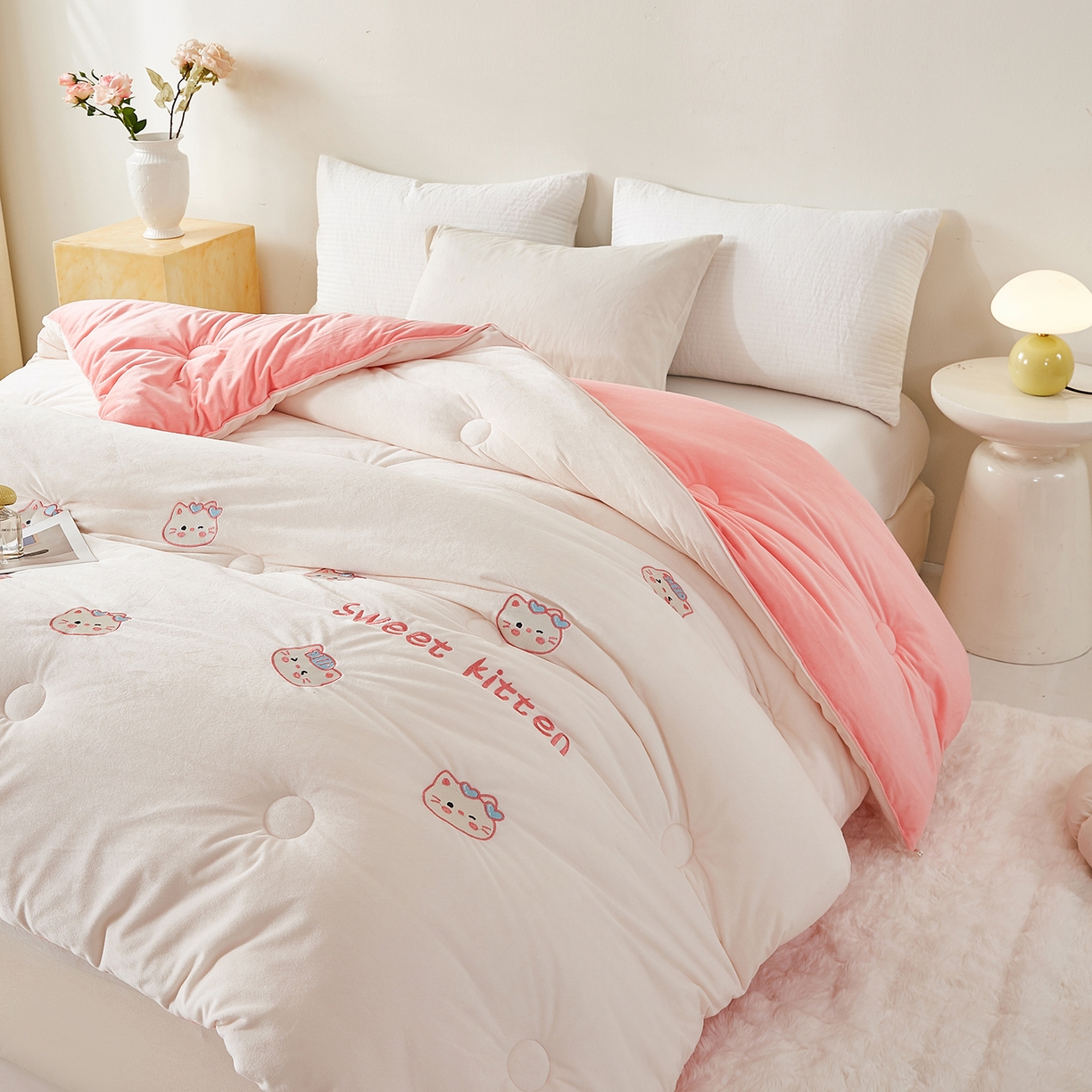 91家纺网 家纺一手货源 找家纺 （总）合纵跨境工厂 2025秋冬新款恒温大豆被子被芯跨境外贸一件代发亚马逊希音包过核价-刺绣零压绒恒温大豆被