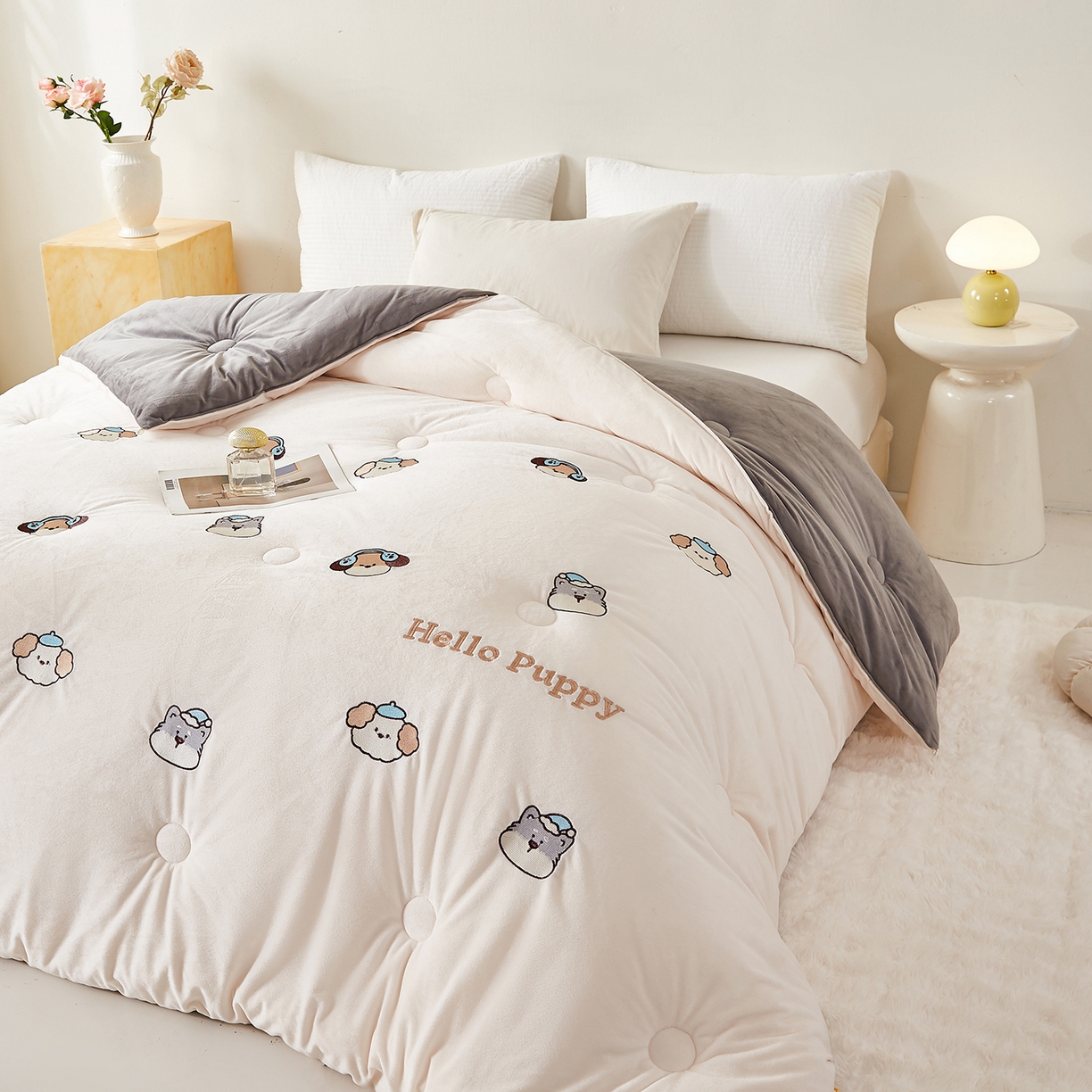 91家纺网 家纺一手货源 找家纺 （总）合纵跨境工厂 2025秋冬新款恒温大豆被子被芯跨境外贸一件代发亚马逊希音包过核价-刺绣零压绒恒温大豆被