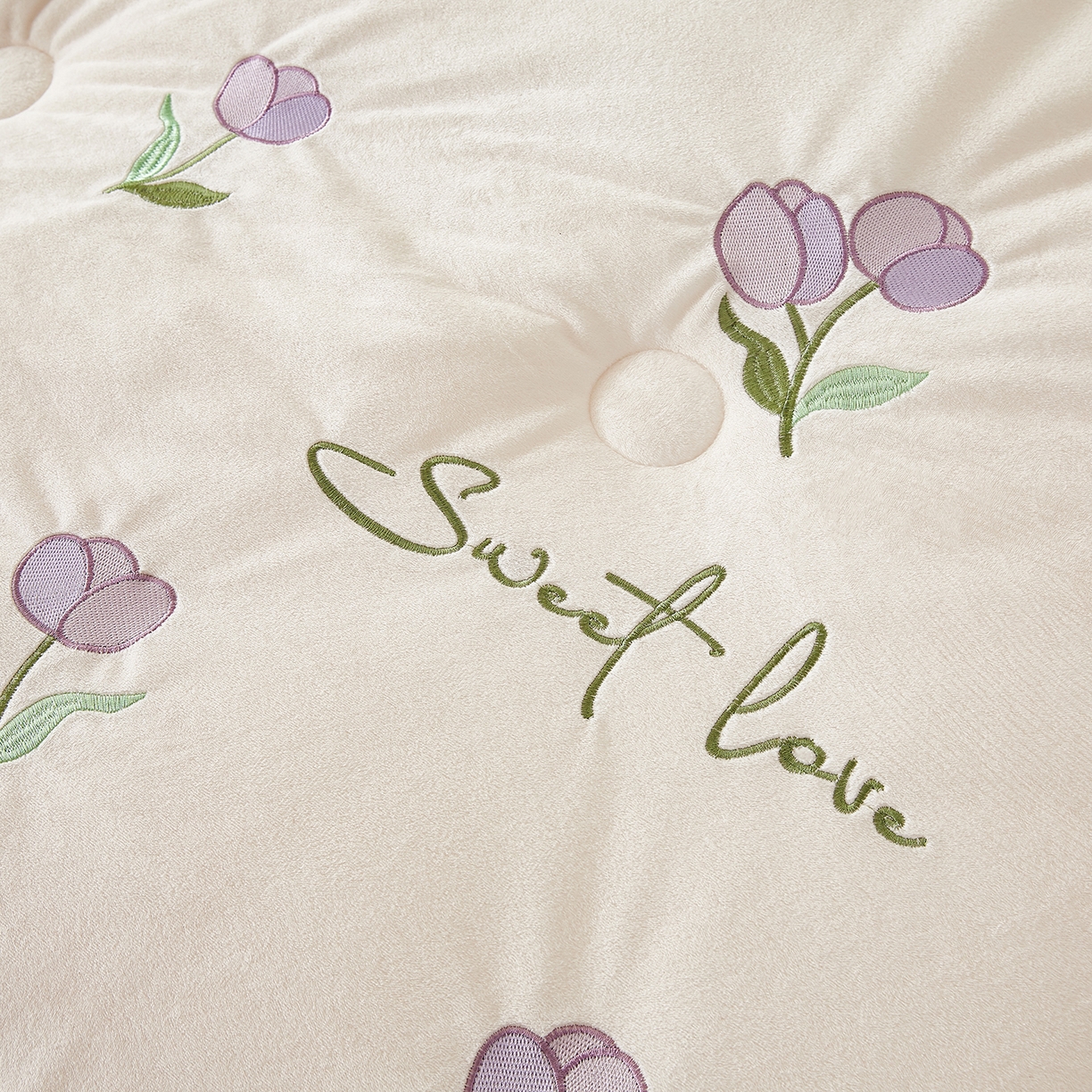 91家纺网 家纺一手货源 找家纺 合纵跨境工厂 2025秋冬新款恒温大豆被子被芯跨境外贸一件代发亚马逊希音包过核价-刺绣零压绒恒温大豆被 郁金香