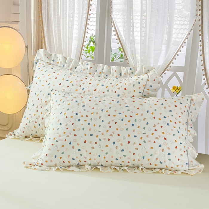 91家纺网 家纺一手货源 找家纺 （总）益利多 2025新款全棉夹棉花边枕套纯棉枕芯套子加厚