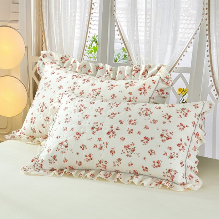 91家纺网 家纺一手货源 找家纺 （总）益利多 2025新款全棉夹棉花边枕套纯棉枕芯套子加厚