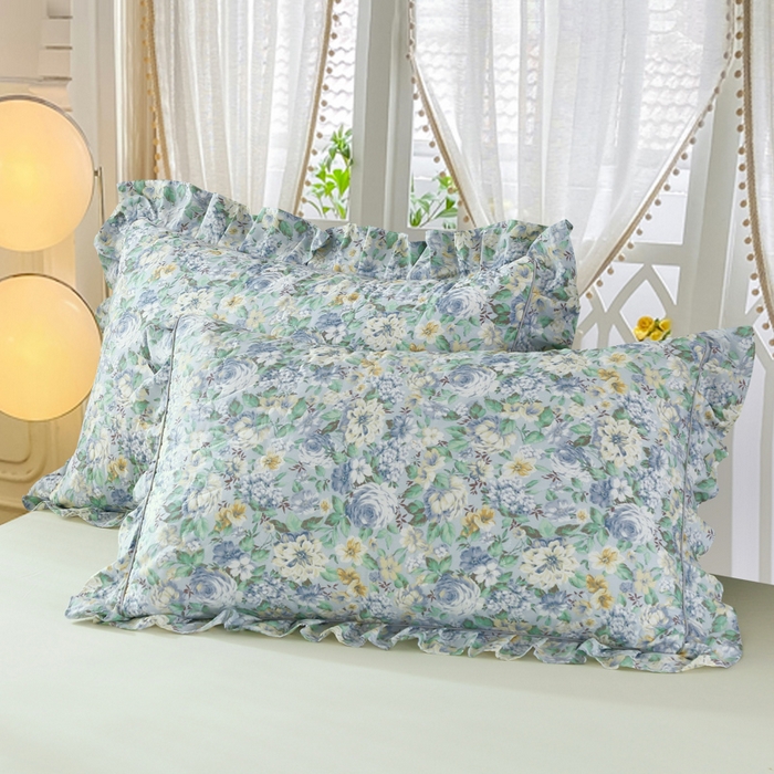 91家纺网 家纺一手货源 找家纺 （总）益利多 2025新款全棉夹棉花边枕套纯棉枕芯套子加厚