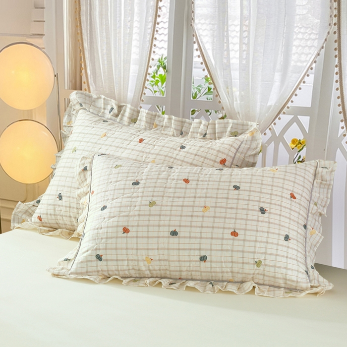 91家纺网 家纺一手货源 找家纺 （总）益利多 2025新款全棉夹棉花边枕套纯棉枕芯套子加厚