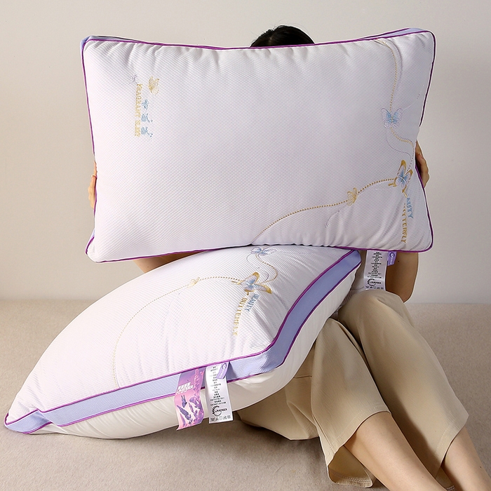 91家纺网 家纺一手货源 找家纺 （总）锦鲤枕芯 2023新款蝴蝶熏香眠眠分区护颈枕芯酒店枕头48*74cm