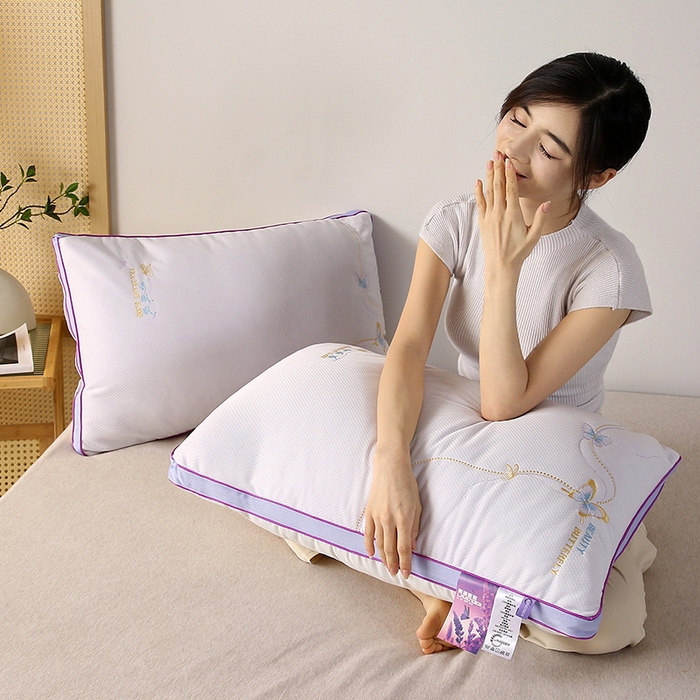 91家纺网 家纺一手货源 找家纺 （总）锦鲤枕芯 2023新款蝴蝶熏香眠眠分区护颈枕芯酒店枕头48*74cm