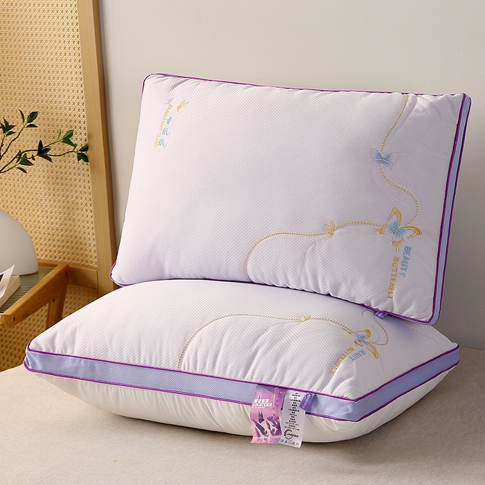 91家纺网 家纺一手货源 找家纺 （总）锦鲤枕芯 2023新款蝴蝶熏香眠眠分区护颈枕芯酒店枕头48*74cm