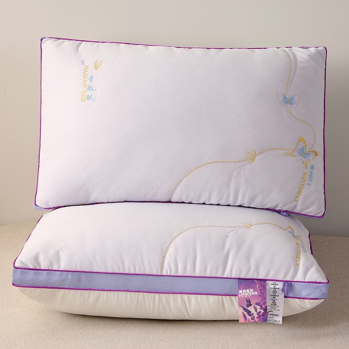 91家纺网 家纺一手货源 找家纺 （总）锦鲤枕芯 2023新款蝴蝶熏香眠眠分区护颈枕芯酒店枕头48*74cm