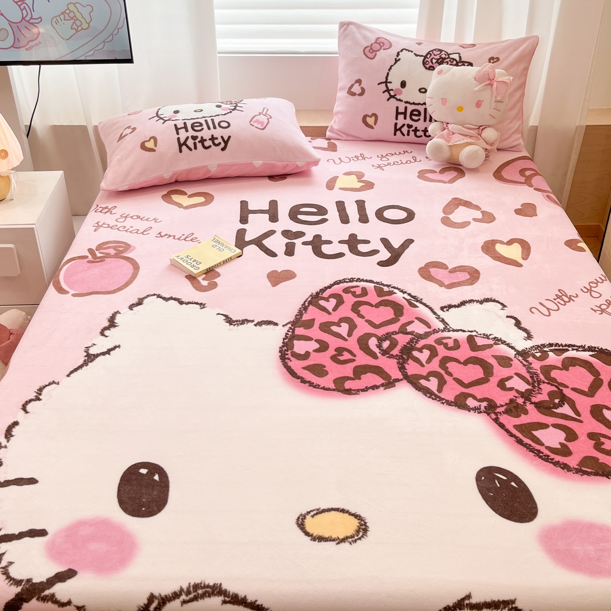 91家纺网 家纺一手货源 找家纺 （总）暮思家居 2025新款正版授权三丽鸥大版牛奶绒数码印花单品床笠单件床笠(带标价格）