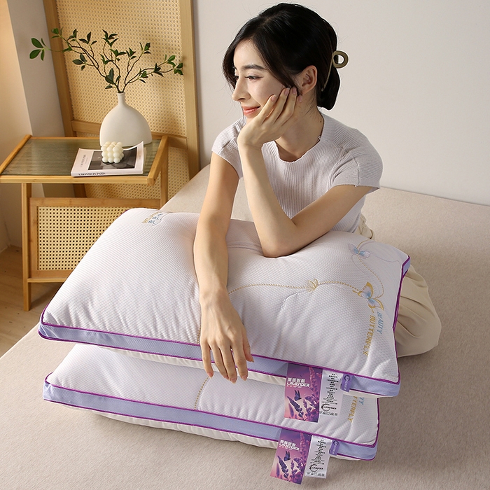 91家纺网 家纺一手货源 找家纺 （总）锦鲤枕芯 2023新款蝴蝶熏香眠眠分区护颈枕芯酒店枕头48*74cm