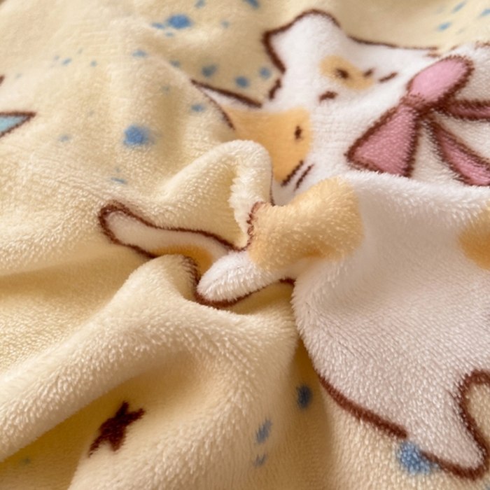 91家纺网 家纺一手货源 找家纺 如一 2025新款A类高克重印花牛奶绒四件套 游乐园