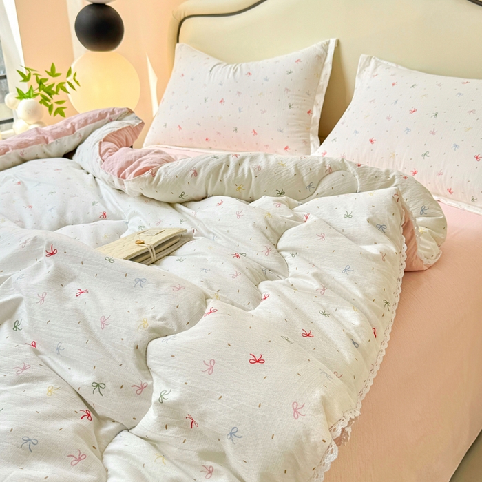 91家纺网 家纺一手货源 找家纺 （总）鑫贝阳 2025新款A类亲肤邹邹纱冬被被子被芯