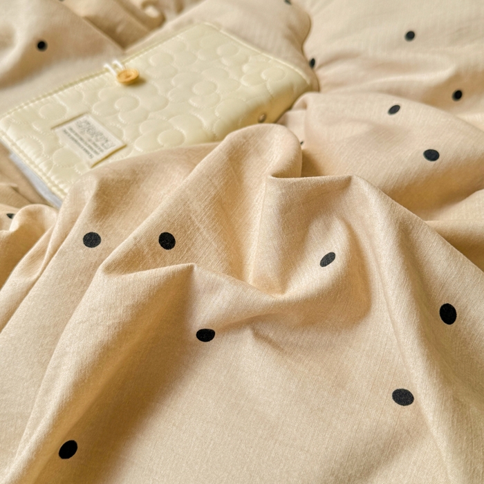 91家纺网 家纺一手货源 找家纺 鑫贝阳 2025新款A类亲肤邹邹纱冬被被子被芯 心动波点