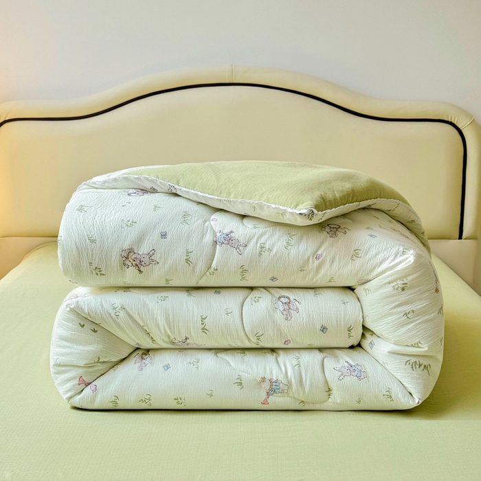 91家纺网 家纺一手货源 找家纺 鑫贝阳 2025新款A类亲肤邹邹纱冬被被子被芯 音乐家