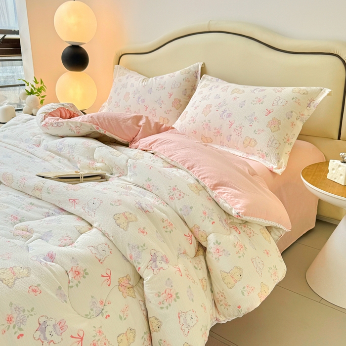 鑫贝阳 2025新款A类亲肤邹邹纱冬被被子被芯 美娜